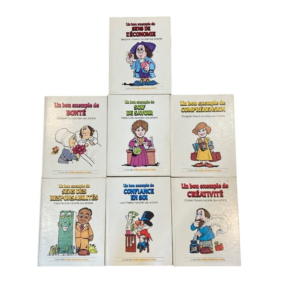 Livres Un Bon Exemple de Histoires Vraies Français Value Tales French 80s Lot 7